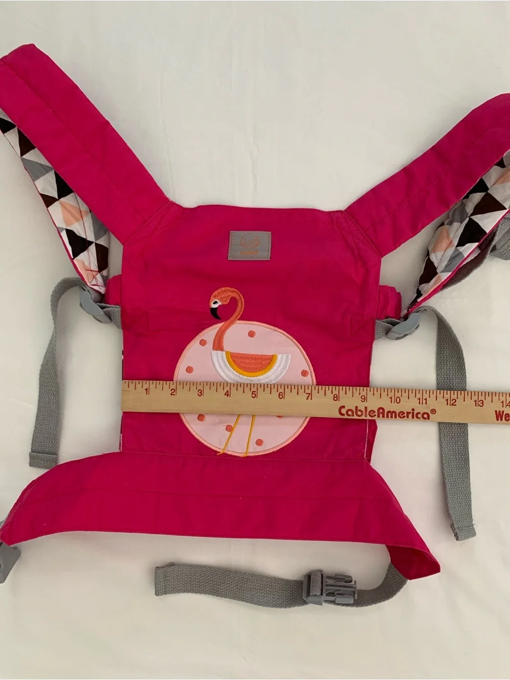 Flamingo pink carrier for dolls toy for toddlers 3 +